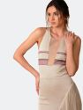 Anabella Asymmetric Knit Dress With Back-Strap Detail