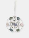 Crystal Grid Flower Of Life Ornament - Silver