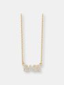 Mini Diamond BABE Necklace - White Gold