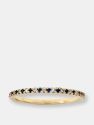 Thin Diamond & Sapphire Eternity Ring - White Gold