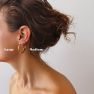 Crescent Hoop Earrings In Gold, Large
