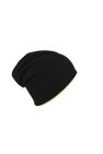 Atlantis Extreme Reversible Jersey Slouch Beanie (Black/Safety Green)