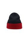 Atlantis Wind Double Skin Beanie With Turn Up (Navy/Red)