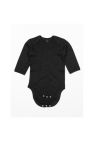 Babybugz Baby Unisex Organic Long Sleeve Bodysuit (Black)