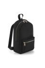 BagBase Metallic Zip Mini Backpack (Black/Gold) (One Size) - Black/Gold