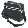 Bagbase Original Retro Shoulder Strap Messenger Bag (Black/White) (One Size) - Black/White