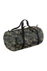 BagBase Packaway Barrel Bag/Duffel Water Resistant Travel Bag (8 Gallons) (Jungle Camo/Black) (One Size) - Jungle Camo/Black