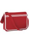 Bagbase Retro Adjustable Messenger Bag (12 Liters) (Classic Red/White) (One Size) - Default Title