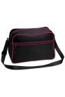 Bagbase Retro Adjustable Shoulder Bag (18 Liters) (Black/Fuchsia) (One Size) - Black/Fuchsia