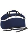 BagBase Teamwear Sport Holdall / Duffel Bag (54 Liters) (Pack of 2) (French Navy/ White) (One Size) - French Navy/ White