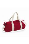 Plain Varsity Barrel/Duffel Bag (20 Liters) - Classic Red/Off White - Classic Red/Off White