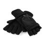 Beechfield Adults Unisex Fliptop Knitted Winter Gloves (Black) - Black