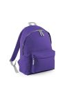 Beechfield Childrens Junior Big Boys Fashion Backpack Bags/Rucksack/School (Pack of 2) (Purple/ Light Grey) (One Size) - Purple/ Light Grey