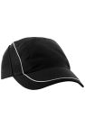 Beechfield Coolmax® Flow Mesh Baseball Cap / Headwear (Pack of 2) (Black) - Black