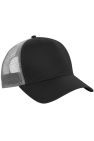 Beechfield Mens Half Mesh Trucker Cap/Headwear (Black/ Light Grey) - Black/ Light Grey
