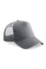 Beechfield Mens Half Mesh Trucker Cap/Headwear (Pack of 2) (Graphite Grey/Graphite Grey) - Graphite Grey/Graphite Grey