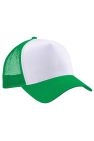 Beechfield Mens Half Mesh Trucker Cap/Headwear (Pure Green/White) - Pure Green/White