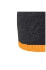 Beechfield Plain Basic Knitted Winter Beanie Hat (Black/Fluorescent Orange)