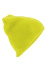 Beechfield Plain Basic Knitted Winter Beanie Hat (Fluorescent Yellow)