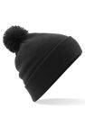 Beechfield Unisex Original Pom Pom Winter Beanie Hat (Black) - Black