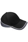 Beechfield Unisex Teamwear Competition Cap Baseball / Headwear (Black/Graphite Grey) - Black/Graphite Grey