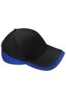 Beechfield Unisex Teamwear Competition Cap Baseball / Headwear (Pack of 2) (Black/Bright Royal) - Black/Bright Royal