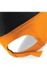 Beechfield Unisex Teamwear Competition Cap Baseball / Headwear (Pack of 2) (Black/Orange)