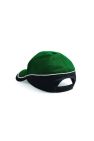 Beechfield Unisex Teamwear Competition Cap Baseball / Headwear (Pack of 2) (Bottle/Black/ White)