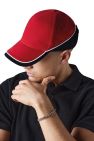 Beechfield Unisex Teamwear Competition Cap Baseball / Headwear (Pack of 2) (Classic Red/Black)