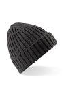 Beechfield Unisex Winter Chunky Ribbed Beanie Hat (Charcoal) - Charcoal