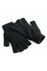 Beechfield® Unisex Plain Basic Fingerless Winter Gloves (Black) - Black