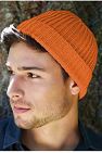 Beechfield® Unisex Retro Trawler Winter Beanie Hat (Orange)