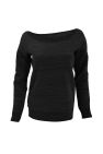 Bella Ladies/Womens Triblend Slouchy Wideneck Sweatshirt (Solid Black Triblend) - Solid Black Triblend