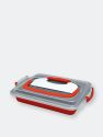 BergHOFF Perfect Slice 13" Covered Cake Pan with Carry Lid and Slicing Tool, Red