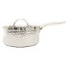 BergHOFF Vintage Tri-Ply Stainless Steel 8" Covered Saucepan, Hammered, 3 Qt