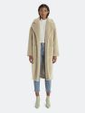 Bronte Faux Shearling Trench Coat - French Toast