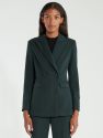 Frances Double Breasted Blazer - Forrest Green