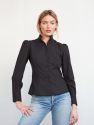 Sterling Button Up Top  - Black