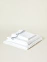 Banded Organic Cotton Sheet Set - White Shore