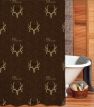 Bone Collector Shower Curtain Brown 72" x 72" Inch, Premium Quality Fabric, Skull Shower Curtain For The Bathroom, Stalls, and Bathtubs, Easy Care