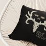 VISI-ONE Black Bone Collector Square Pillow, Black Pillow For Sofa, Bed, Couch & Chair Decoration