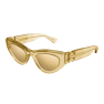 Thick and Sharp Cat Eye Sunglasses - Brown-Bronze