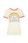 Brave Soul Womens/Ladies Do What Makes You Happy T-Shirt (Cream) - Cream