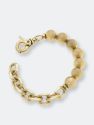 Mila Ball Bead Chunky Chain Bracelet - Worn Gold