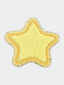 Stuck On You Large Chenille Glitter Star Patch - Yellow