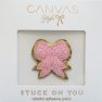 Stuck On You Small Chenille Glitter Bow Patch