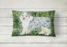 12 in x 16 in  Outdoor Throw Pillow Australian Shepherd Canvas Fabric Decorative Pillow