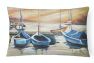 12 in x 16 in  Outdoor Throw Pillow Beach View with Sailboats Canvas Fabric Decorative Pillow