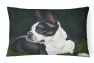 12 in x 16 in  Outdoor Throw Pillow Boston Terrier Beauty Canvas Fabric Decorative Pillow