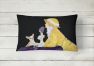 12 in x 16 in  Outdoor Throw Pillow Chihuahua Canvas Fabric Decorative Pillow
